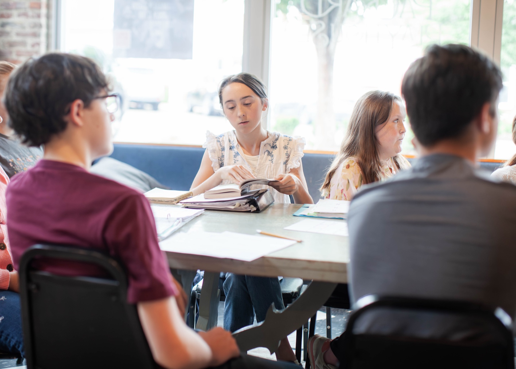 Academy students in seminar discussion
