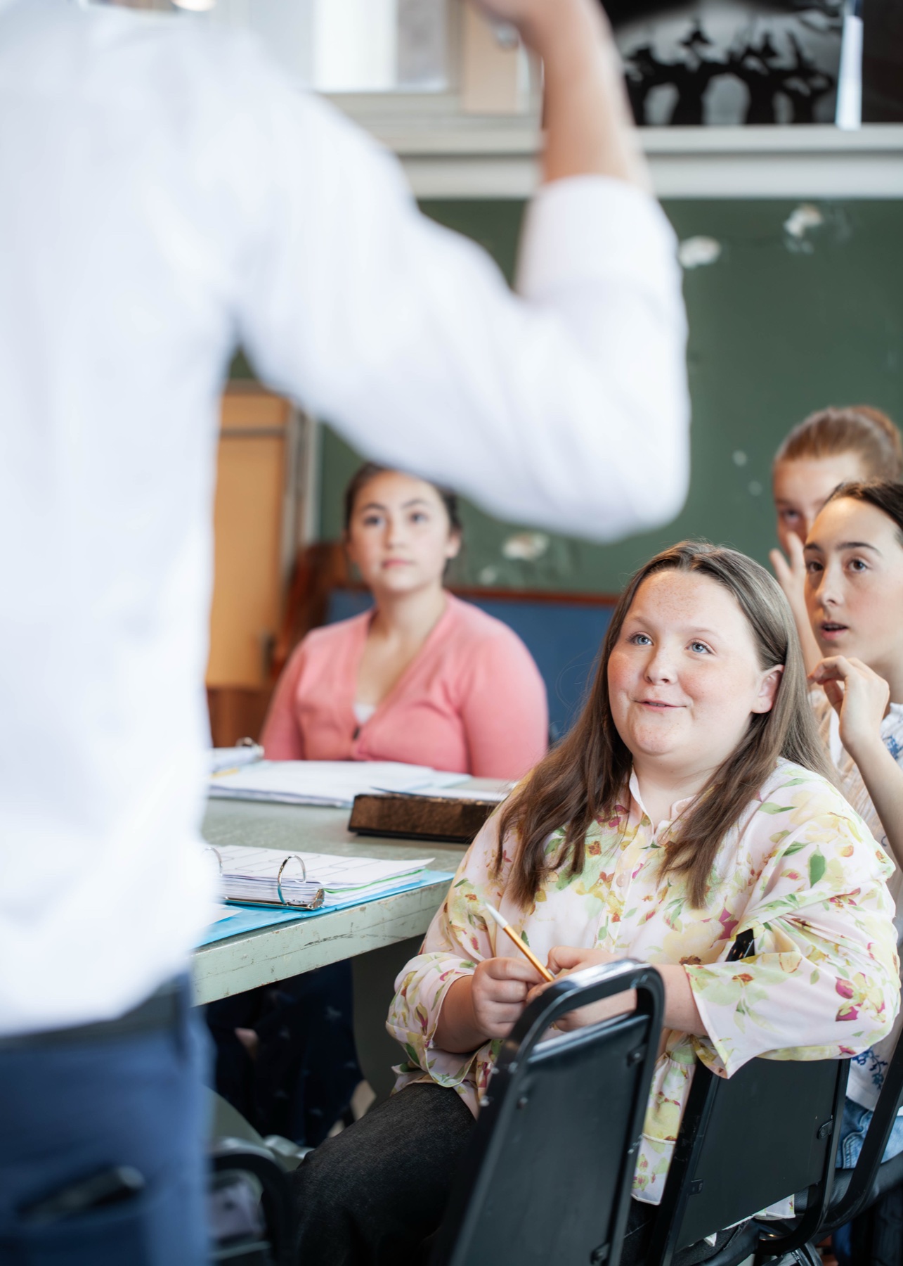 An Academy student in class